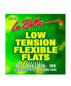 La Bella Encordadura Para Bajo Eléctrico Acero 0.042-0.100 LTF-4A Low Tension Flexible Flats