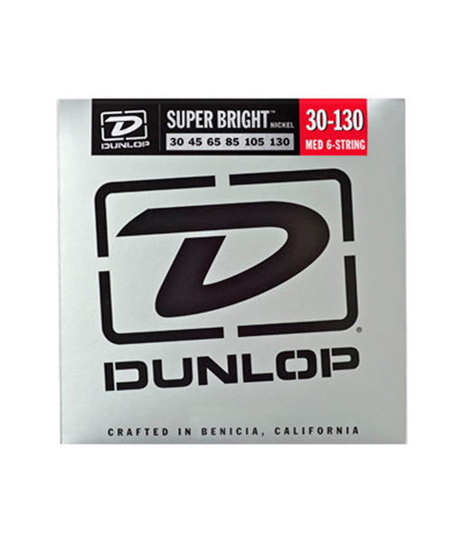 Encordadura Dunlop DBSBN30130CV Medium para Bajo Eléctrico de 6 Cuerdas 30-130