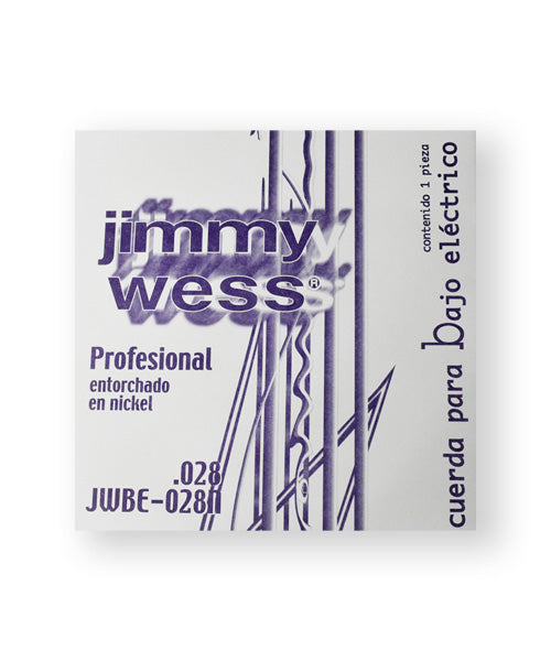 Cuerda Jimmy Wess Pro WNB28 Nickel para Bajo Eléctrico 0.028 (1 pza)