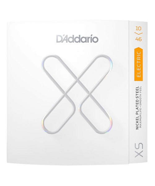 D'Addario Encordadura Regular Light Coated XSE1046, Guitarra Eléctrica XS Nickel, 10-46