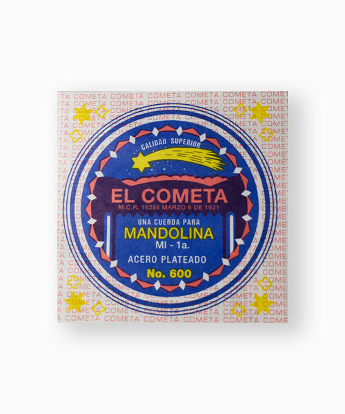 Cuerda El Cometa COMA-600-6 para Mandolina, 1A, Acero Estañado con Borla, 6 piezas