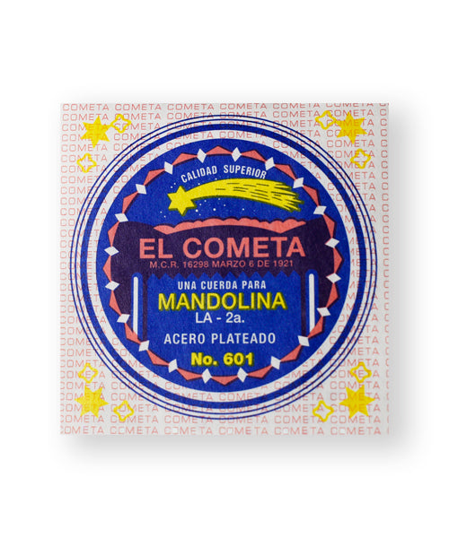 Cuerda El Cometa COMA-601-6 para Mandolina, 2A, Acero Estañado con Borla, 6 piezas