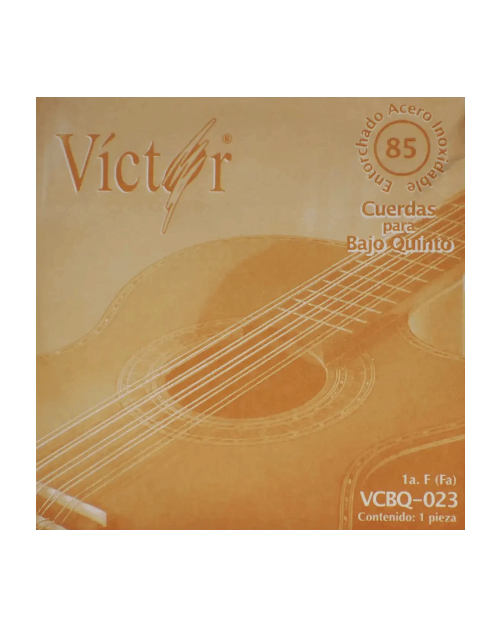 Cuerda Víctor VCBS-023-6 para Bajo Quinto - Bajo Sexto, 1A, Entorchada Acero Inoxidable, 6 pzas