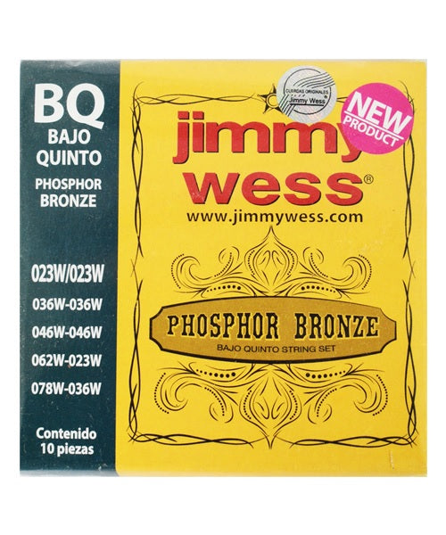 Encordadura Jimmy Wess JWBQ-800BF Bronce Fosforado para Bajo Quinto
