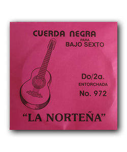 La Norteña Cuerda 972(12) para Bajo Quinto y Sexto, 2A, Entorchada Acero Inoxidable
