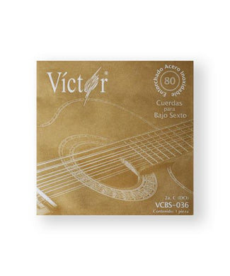 Víctor Cuerda 82 (10) para Bajo Sexto, 2A, Entorchada Acero Inoxidable, 10pzas