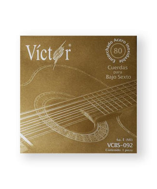 Víctor Cuerda 86(10) para Bajo Sexto, 6A, Entorchada Acero Inoxidable, 10pzas