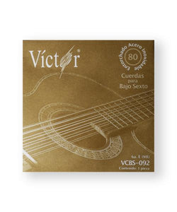 Víctor Cuerda 86(10) para Bajo Sexto, 6A, Entorchada Acero Inoxidable, 10pzas
