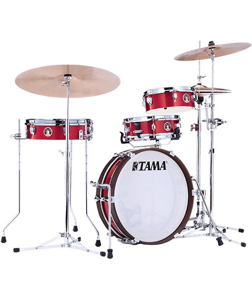 Tama Batería 4 piezas Rojo Quemado Brillante LJK48P-BRM con Atriles, Club-JAM Pancake