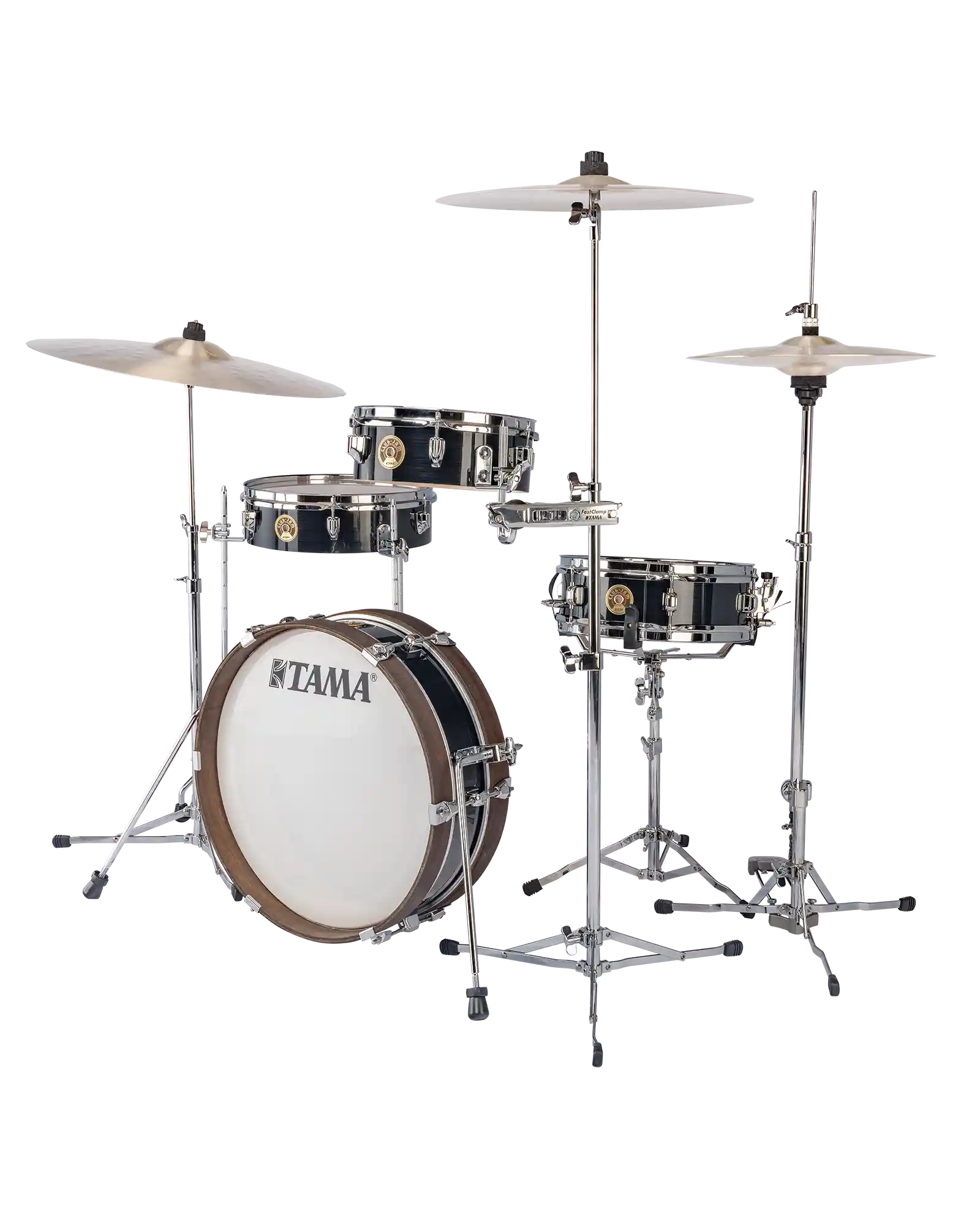 Tama Batería 4 piezas Negro Metálico LJK48P-HBK con Atriles, Club-JAM Pancake