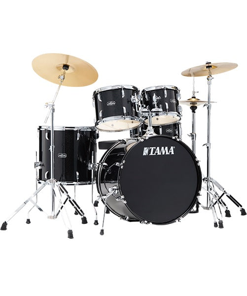 Tama Batería 5 piezas Negro Brillante con Atriles, Asiento, Platillos ST52H6C-BNS, Stagestar