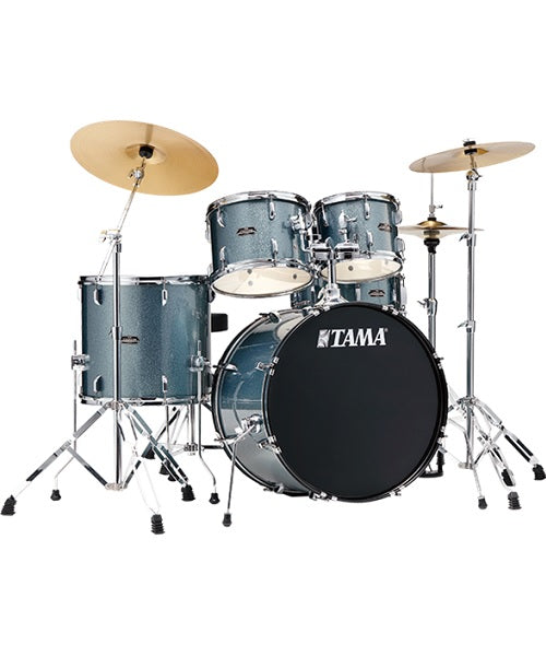 Tama Batería 5 piezas Azul Agua Brillante con Atriles, Asiento, Platillos ST52H6C-SEM, Stagestar