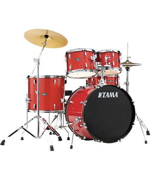 Tama Batería 5 piezas Rojo Brillante con Atriles, Asiento, Platillos ST52H6C-CDS, Stagestar