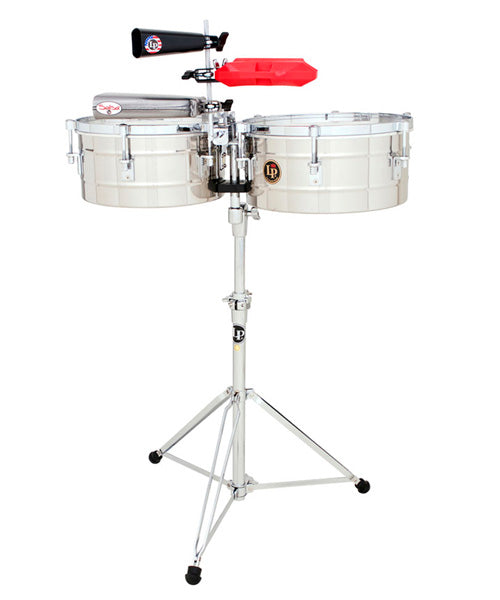 Timbales LP 13" & 14" Tito Puente Acero con Atril