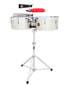 Latin Percussion Timbales De 13"/14" Cromados con Atril LP256-S Tito Puente