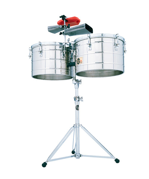Timbales LP 15" & 16" Tito Puente Acero con Atril