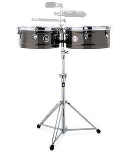 Latin Percussion Timbales 14" & 15" Cromados con Atril LP1415-KP, Prestige Karl Perazzo