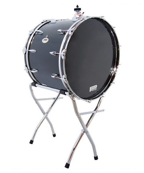 Bombo POWER BEAT “RNDZ '' 22”x 20” Negro con Soporte para Platillo Atril y Baquetón