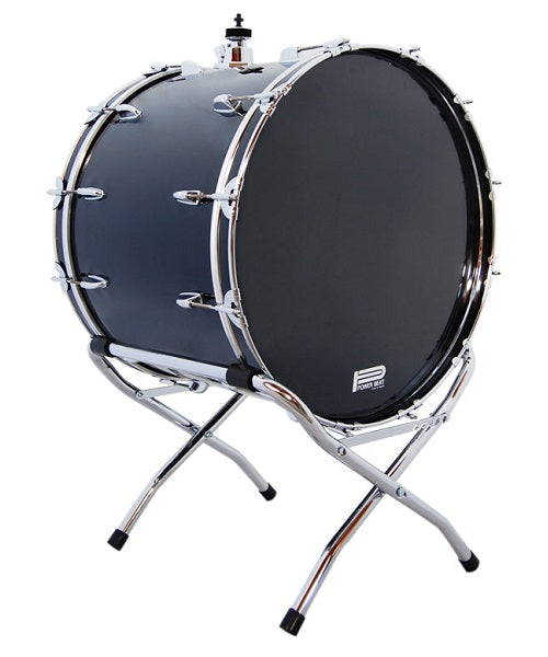Bombo POWER BEAT 24” x 20” Negro con Atril y Baquetón