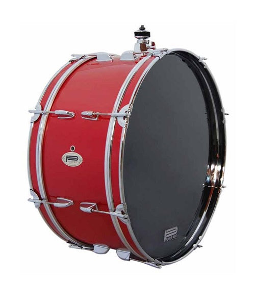 Bombo POWER BEAT “R4V3NDRVMZ'' 20”x 16” Rojo Metálico con Soporte para Platillo y Baquetón