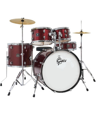 Gretsch Batería 5 piezas Rojo Brillante con Atriles, Platillos RGE625RS, Renegade