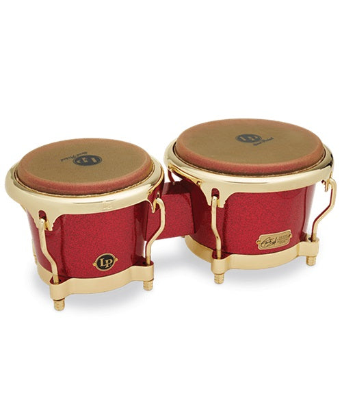 Latin Percussion Bongos Fibra de Vidrio LP794V-ARG Rojo, Galaxy Fausto Cuevas III