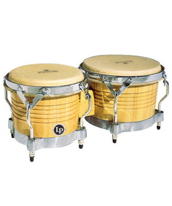 Latin Percussion Bongos Madera Natural Herraje Cromado M201-AWC Matador