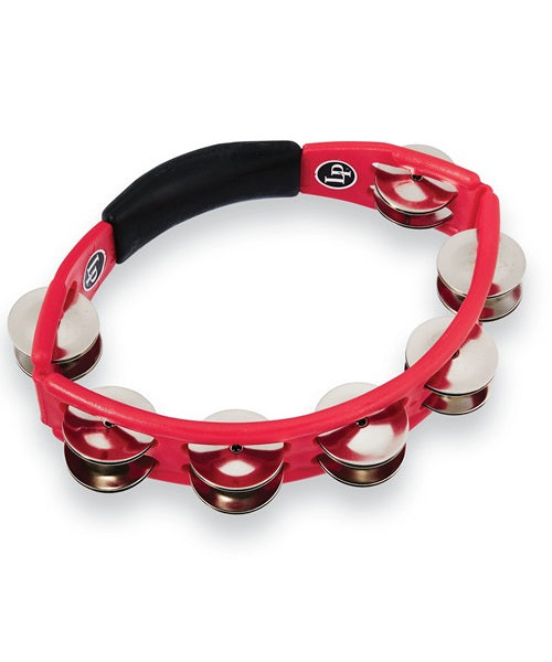 Pandero LP Cyclops, Oval, Con dos Hileras de Sonajas Rojo