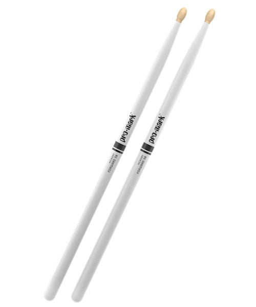 Promark Baquetas Classic TX5BW-WHITE Forward 5B Hickory Blanco Punta de Madera