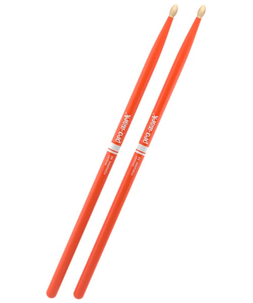 Promark Baquetas Classic TX5AW-ORANGE Forward 5A Hickory Anaranjado Punta de Madera