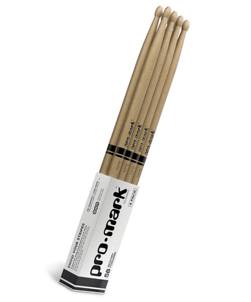 Promark Baquetas Classic TX5BW-4P Forward 5B Hickory Punta de Madera, 4 Pares