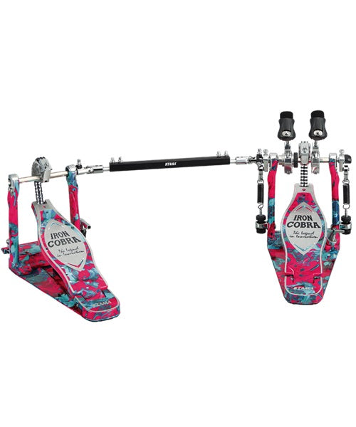 Tama Pedal Doble para Bombo HP900RWMCS con Estuche Iron Cobra 900 Rolling Glide - Coral Swirl