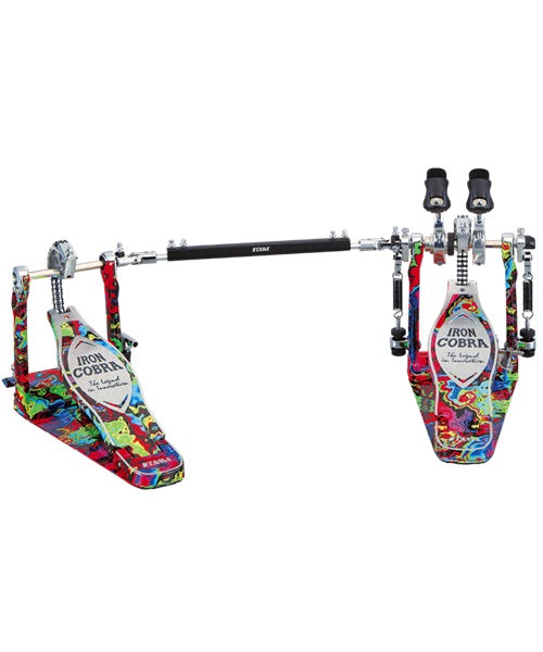 Tama Pedal Doble para Bombo HP900RWMPR con Estuche Iron Cobra 900 Rolling Glide - Psychedelic Rainbow