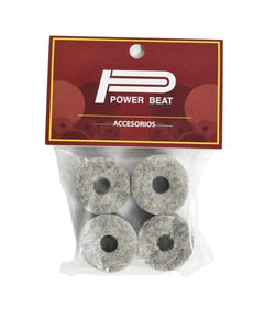Powerbeat Rondanas PBRF-P para Atril de Platillos, Fieltro, 4pzas