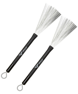 Vater Percussion Escobillas VWTR Wire Tap de Metal, Retractiles