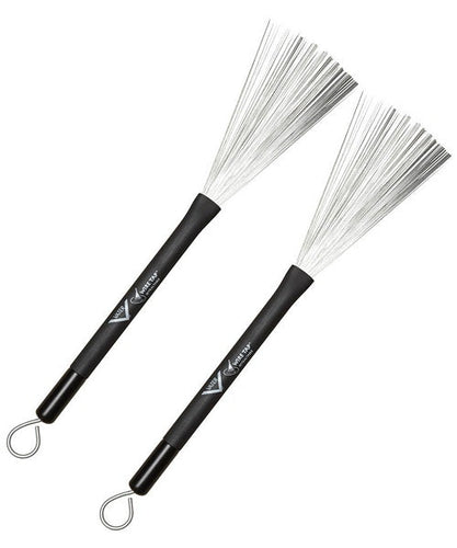 Vater Percussion Escobillas VWTR Wire Tap de Metal, Retractiles