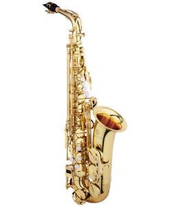 Jupiter Saxofón Alto Mi Bemol Laqueado JAS510A con Estuche