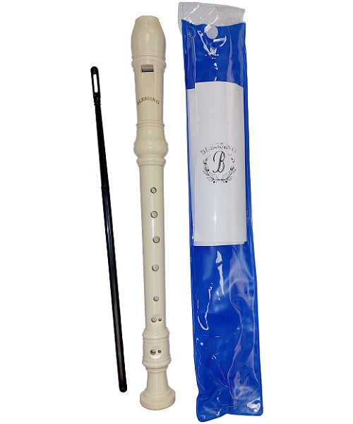 Flauta Dulce Soprano Blessing QM8AIV-Color Marfil con Funda