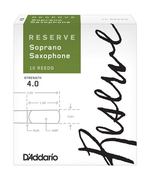 Caña D'Addario "Reserve" DIR1040(10) para Saxofón Soprano 4- Caja de 10 Piezas