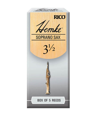 D'addario Woodwinds (Rico) Cañas Frederick L. Hemke Para Saxofón Soprano 3 1/2, RHKP5SSX350(5), Caja con 5 Pzas