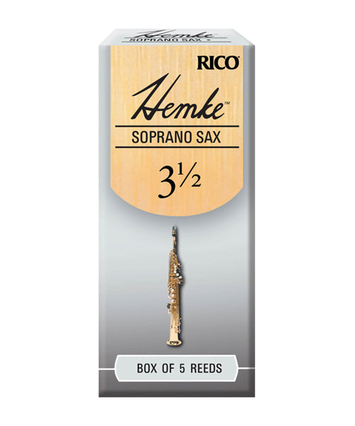 D'addario Woodwinds (Rico) Cañas Frederick L. Hemke Para Saxofón Soprano 3 1/2, RHKP5SSX350(5), Caja con 5 Pzas