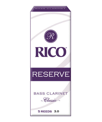 D'Addario Woodwinds Cañas Reserve Classic Para Clarinete Bajo 3, RER0530(5), Caja Con 5 Pzas