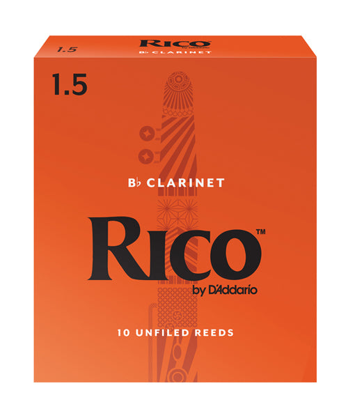 Caña D'Addario "Rico" para Clarinete Si Bemol 1 1/2-Caja de 10 Piezas