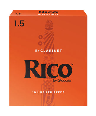 D'Addario (Rico) Cañas Para Clarinete Si Bemol 1 1/2, RCA1015(10), Caja Con 10 Pzas