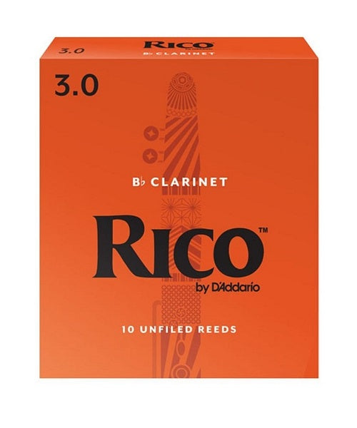 Cañas D'Addario "Rico" RCA1030(10) para Clarinete Si Bemol 3-Caja de 10 Piezas