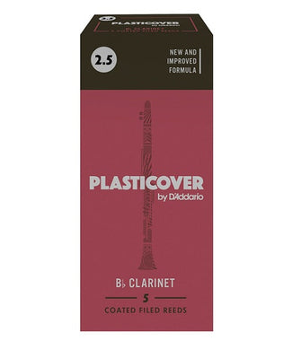 D'Addario Woodwinds (Rico) Cañas Plasticover para Clarinete Si Bemol 2 1/2, RRP05BCL250(5), Caja con 5 Pzas