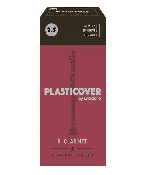 D'Addario Woodwinds (Rico) Cañas Plasticover para Clarinete Si Bemol 2 1/2, RRP05BCL250(5), Caja con 5 Pzas