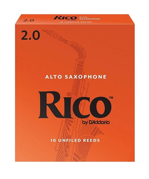 D'Addario (Rico) Cañas para Saxofón Alto 2, RJA1020(10), Caja con 10 Pzas