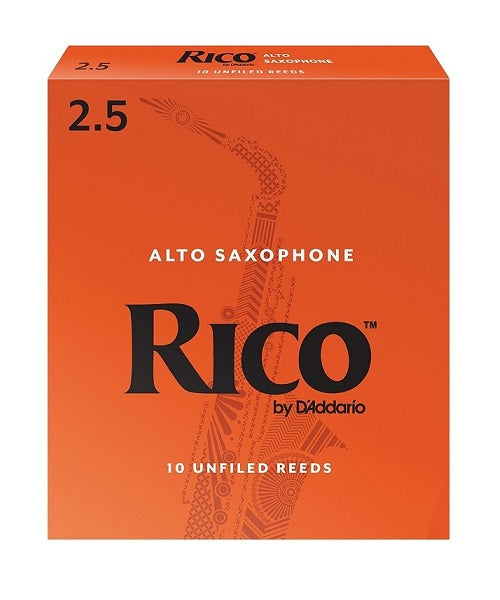 Caña D'Addario "Rico" RJA1025(10) para Saxofón Alto 2 1/2-Caja de 10 Piezas