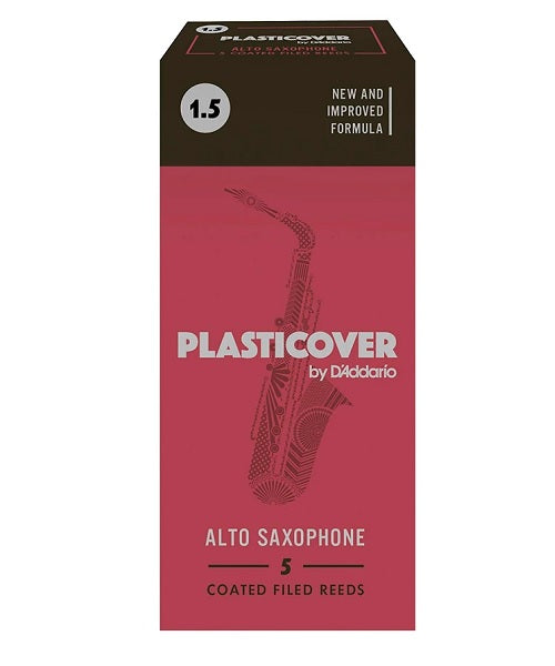 D'Addario Woodwinds (Rico) Cañas Plasticover para Saxofón Alto 1 1/2, RRP05ASX150(5), Caja con 5 Pzas